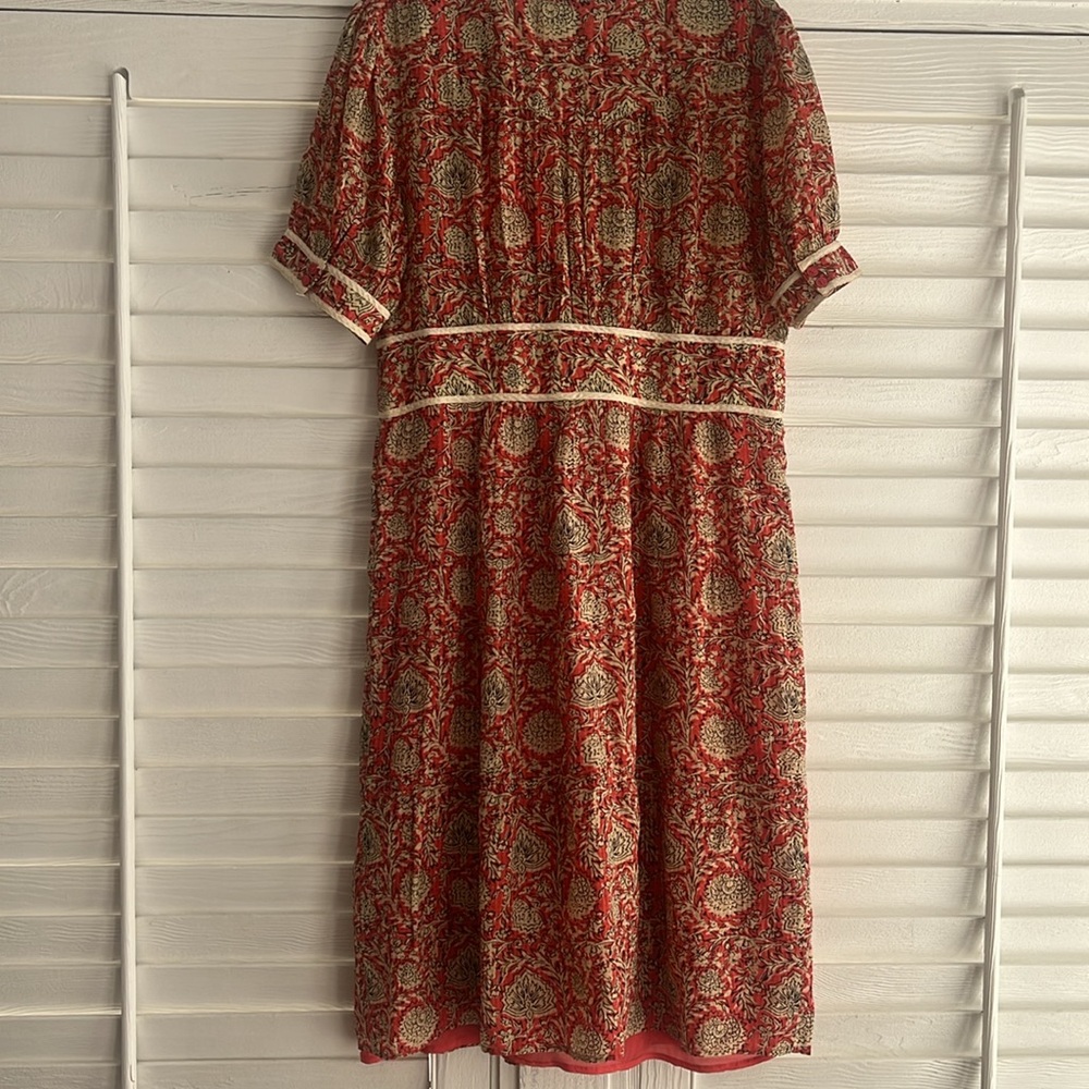 ba&sh Red and Gold Patterned Dress - Picture 9 of 14